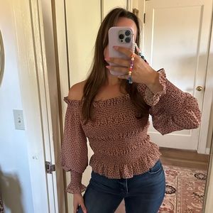 Off the shoulder ruffle top